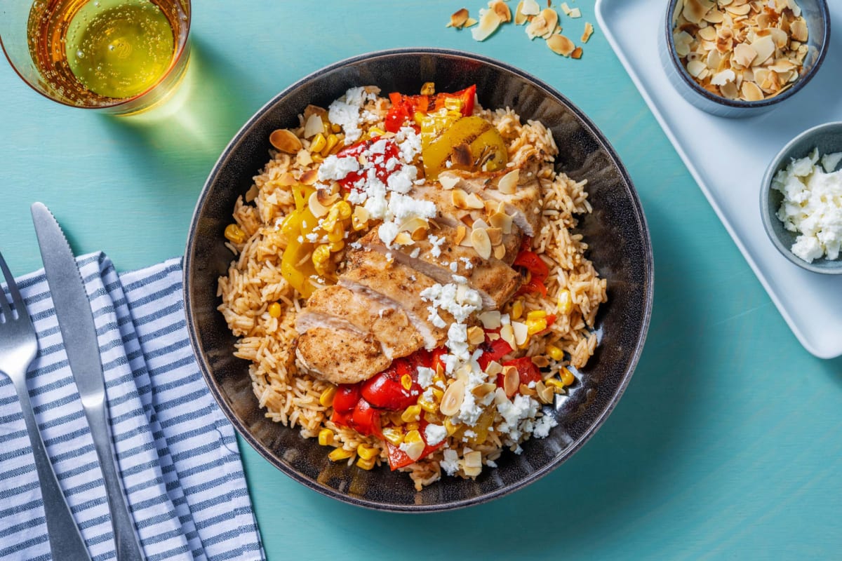 Poulet à la mexicaine & maïs rôti