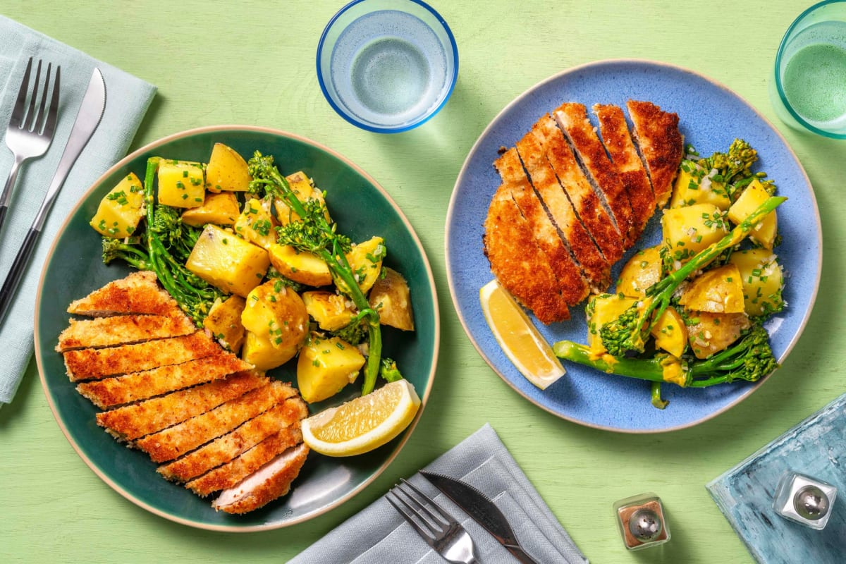 Schnitzel de porc & salade de pommes de terre