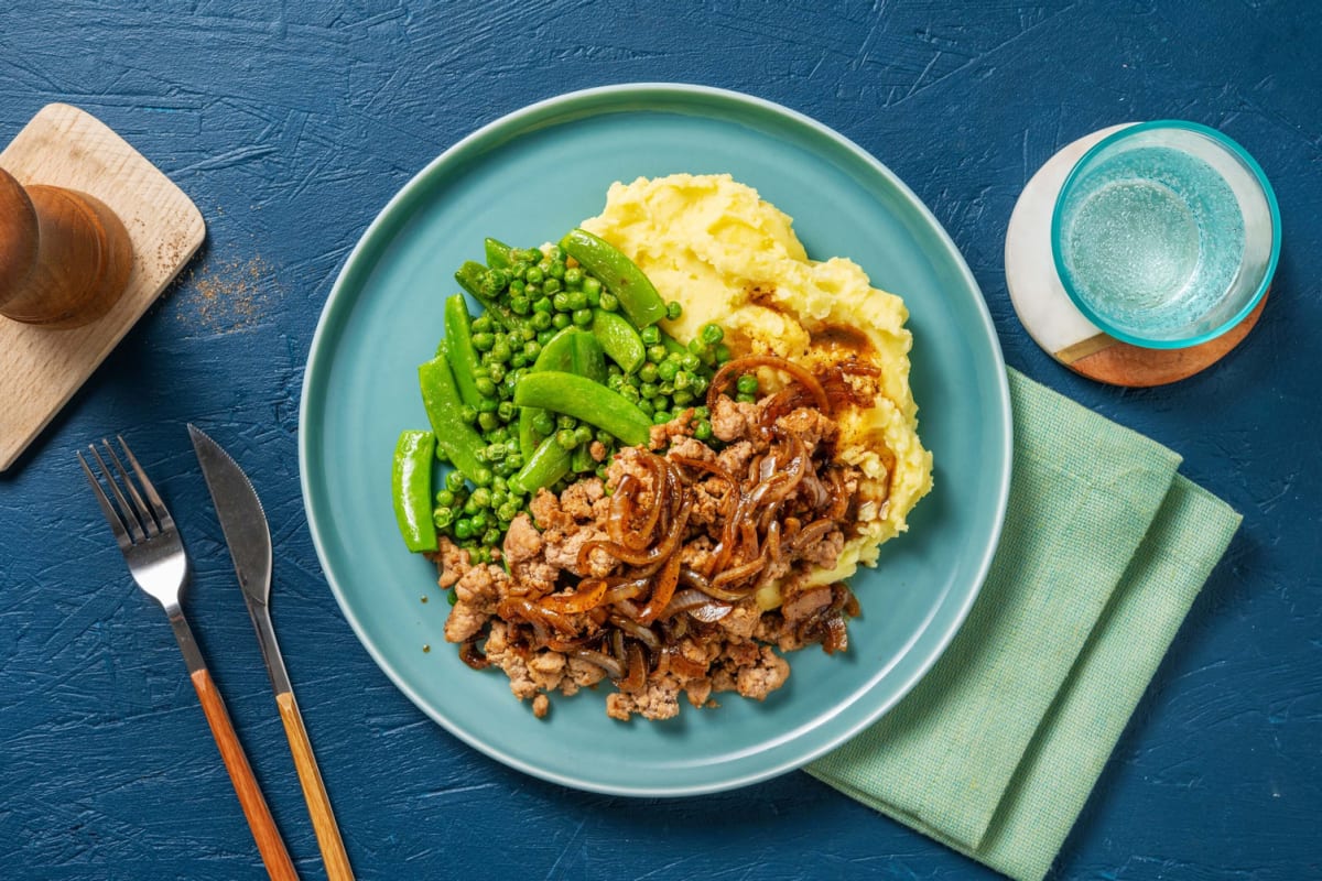 Quick Sausage Meat and Mash