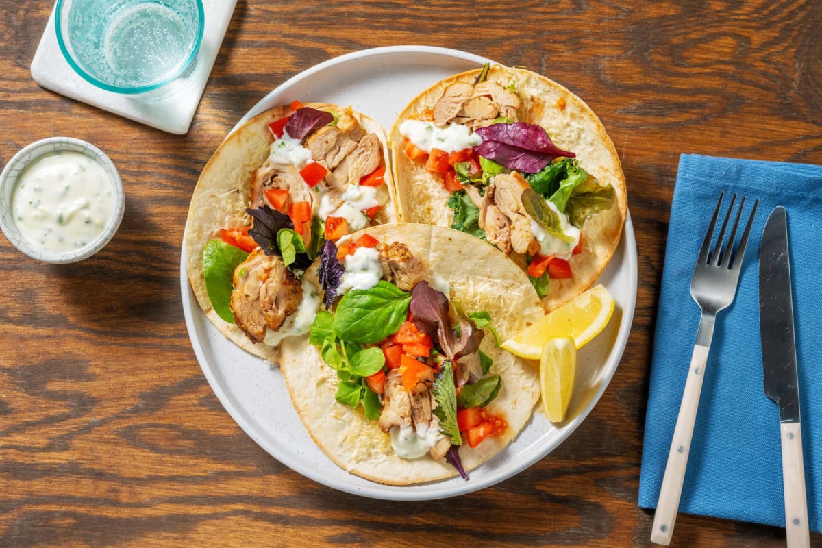  Tacos di pollo tex-mex e salsa ranch