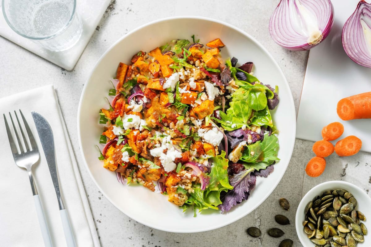 Salade orientale de légumes rôtis