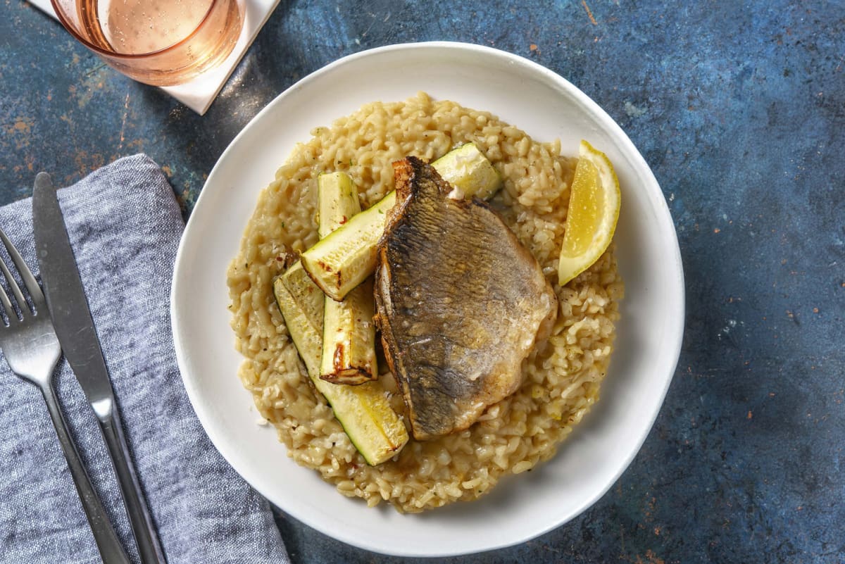 Zeebaars met venkelrisotto