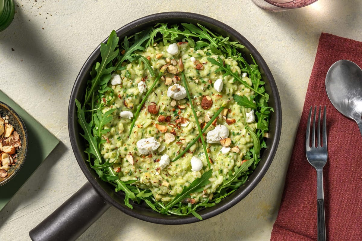 Risotto au pesto d'ail des ours maison 