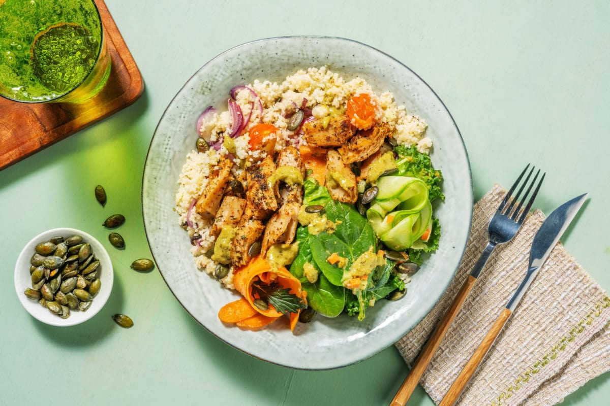 Medelhavsinspirerad pulled bean-sallad