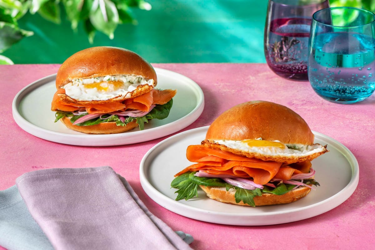 Smoked Salmon Breakfast Sammies