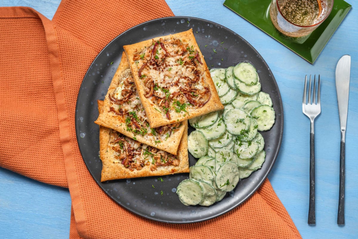 Tartelettes Tonno mit Gurken-Dill-Salat