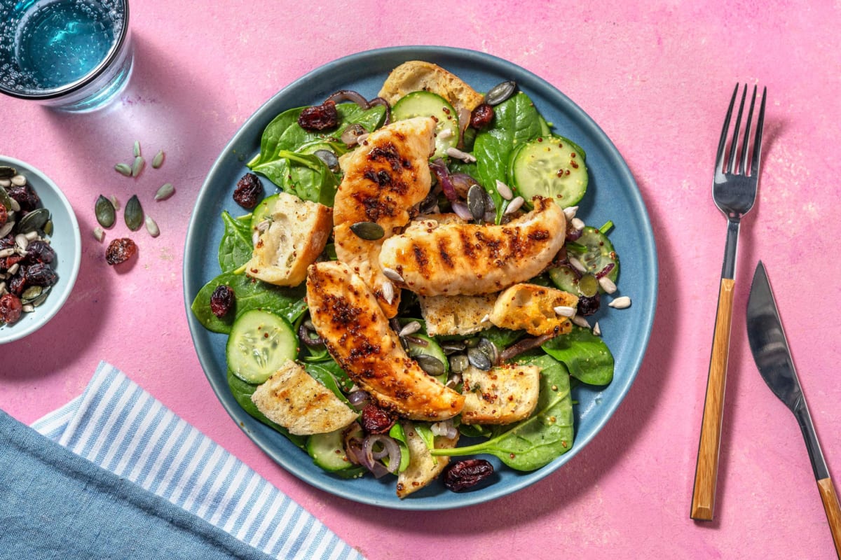 Maple-Mustard Grilled Chicken Breast Salad