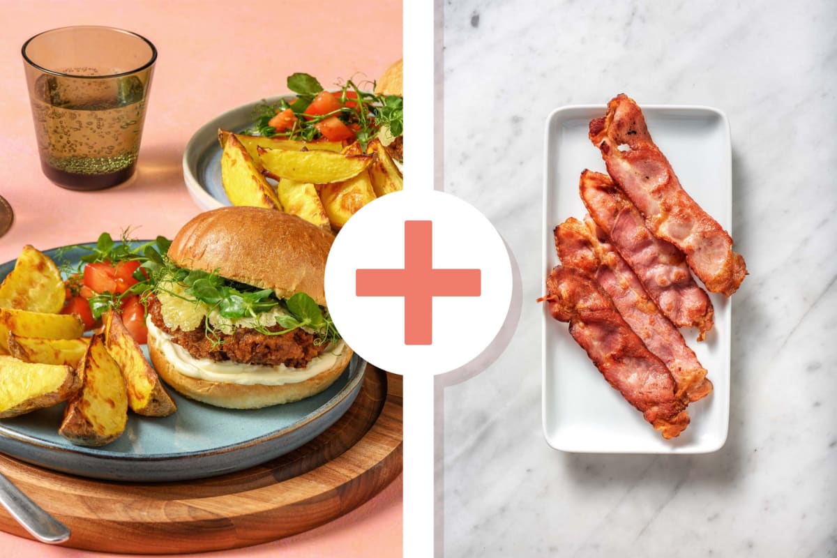 Cheesy Melt in the Middle Beef and Streaky Bacon Burger