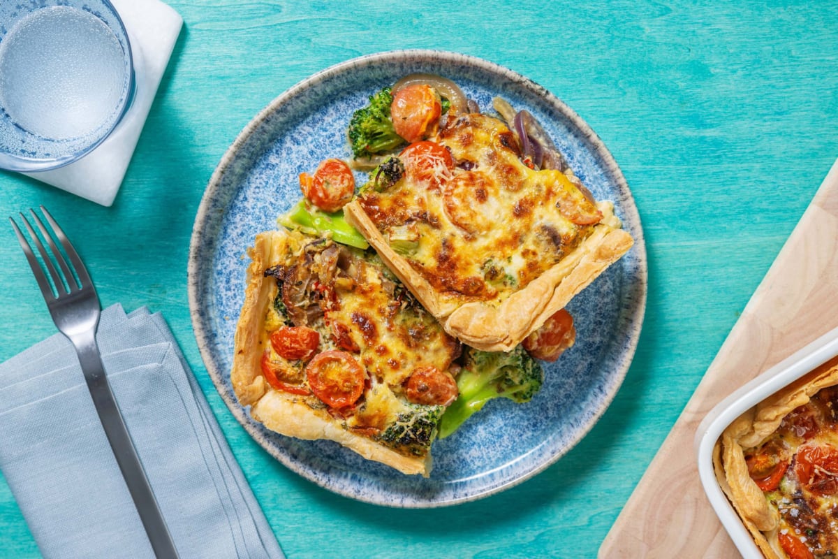 Quiche met broccoli en oude kaas