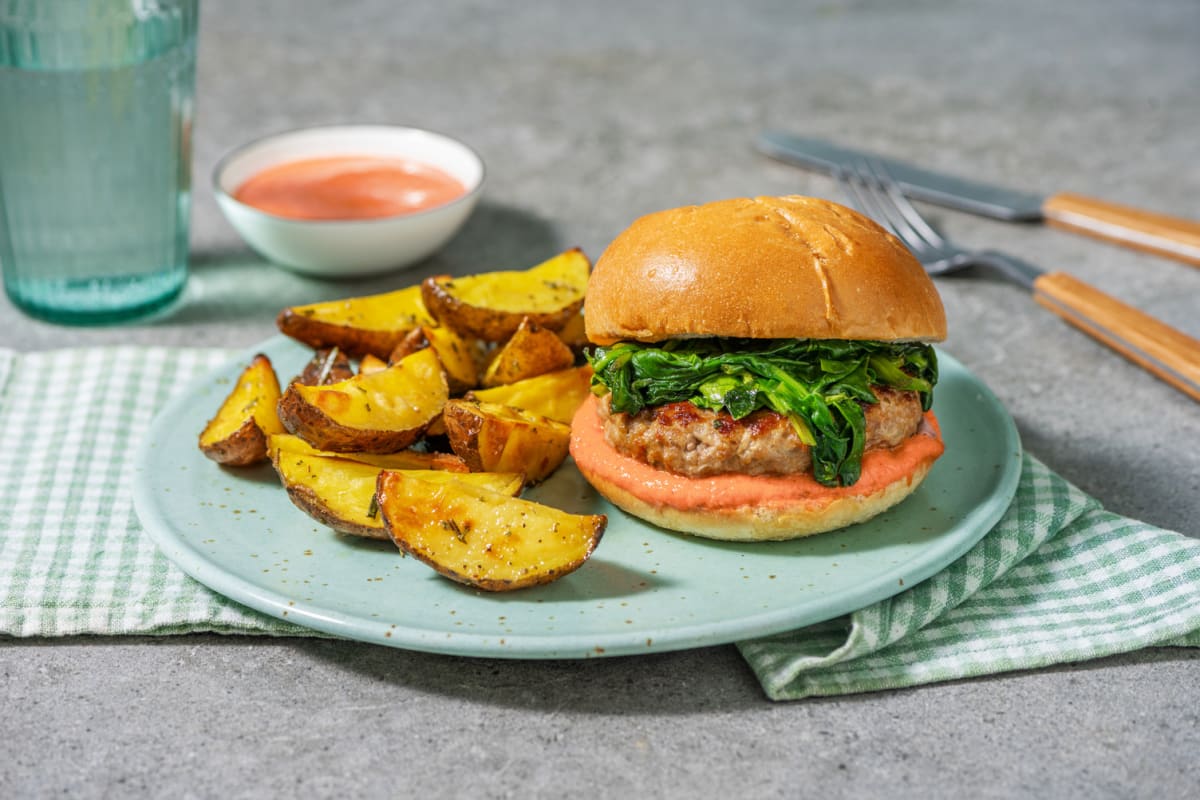 Hamburger vegetariano di spinaci e patate