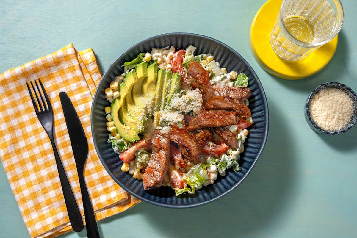 American Bowl mit Bio Beef Steak Strips & Avocado