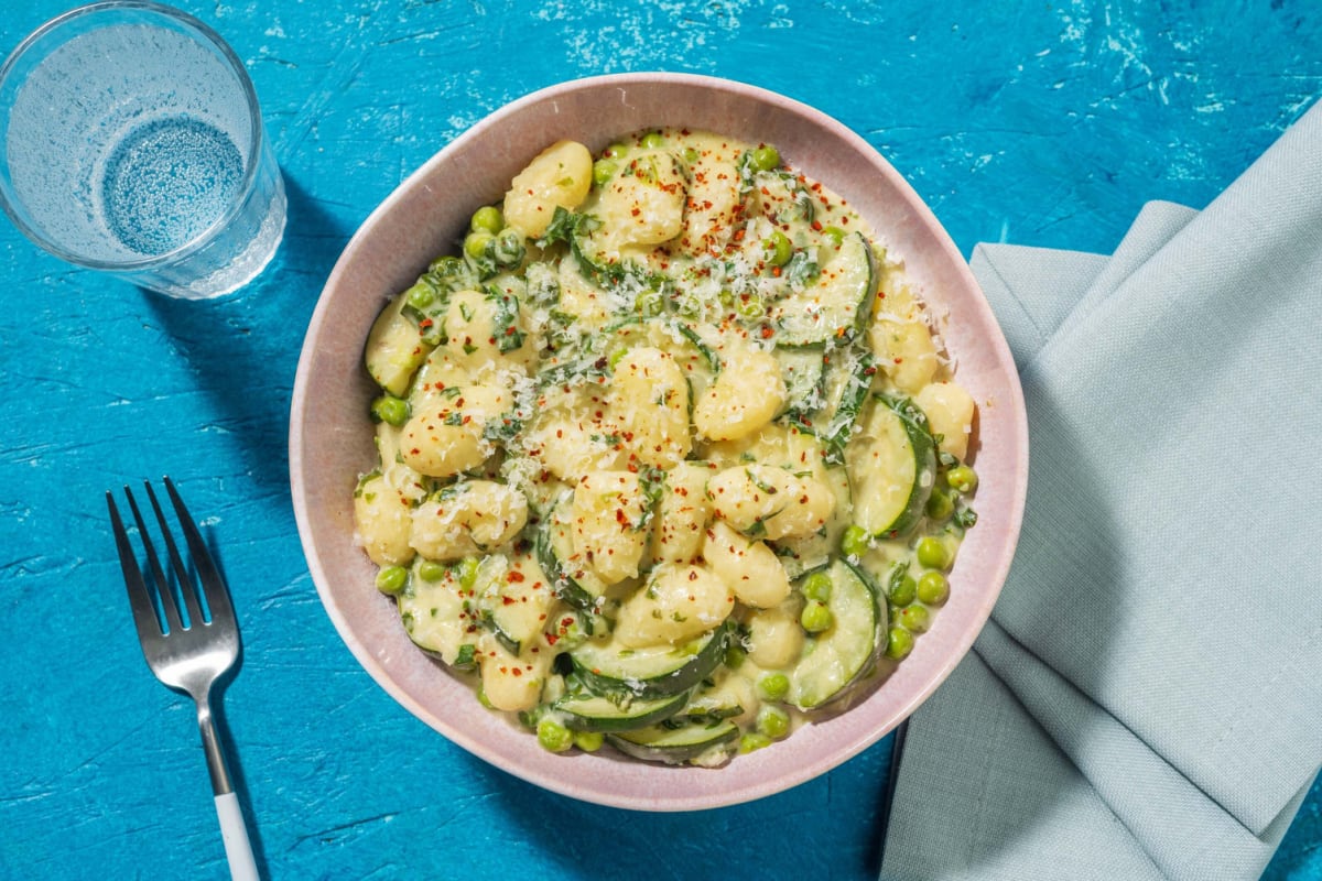 Gnocchis poêlés au parmesan avec poitrines de poulet