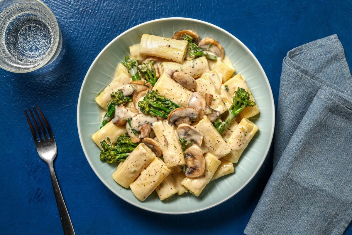 Creamy Truffle and Mushroom Rigatoni 