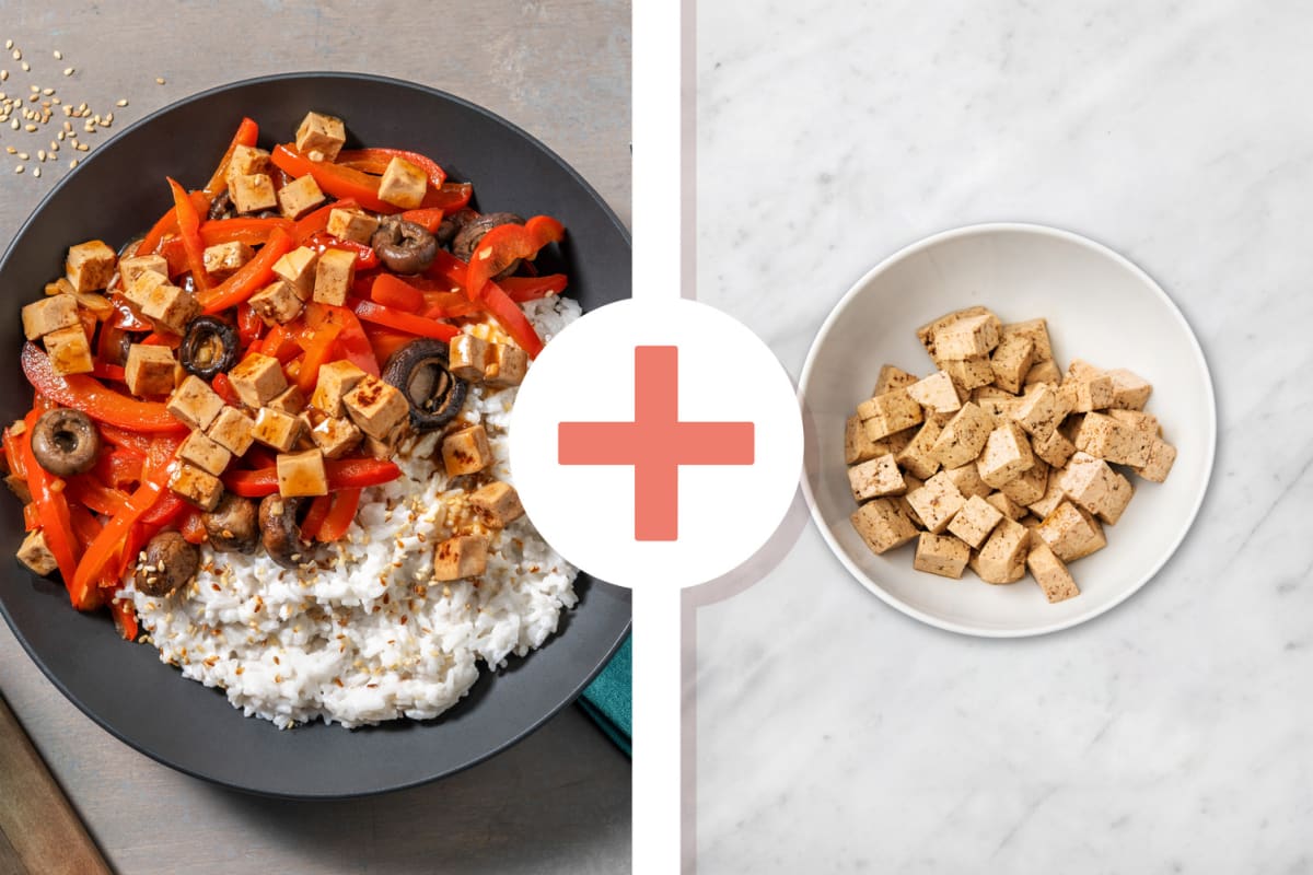 Tofu in salsa hoisin e riso al cocco