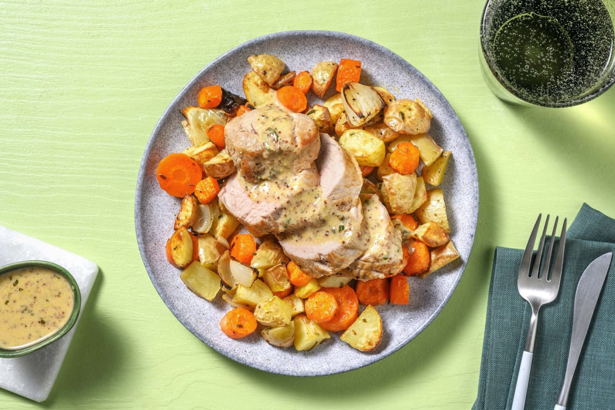 Pork Tenderloin and Veggie Tray-Bake