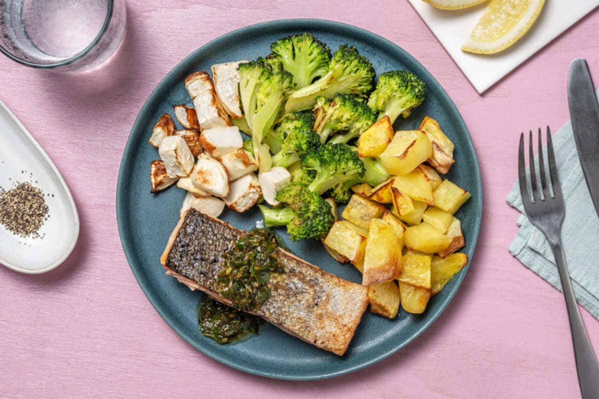 Salmon in Lemon, Garlic and Chive Butter