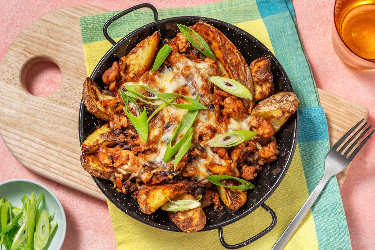 Smoky BBQ Chicken & Black Bean Loaded Wedges Recipe HelloFresh