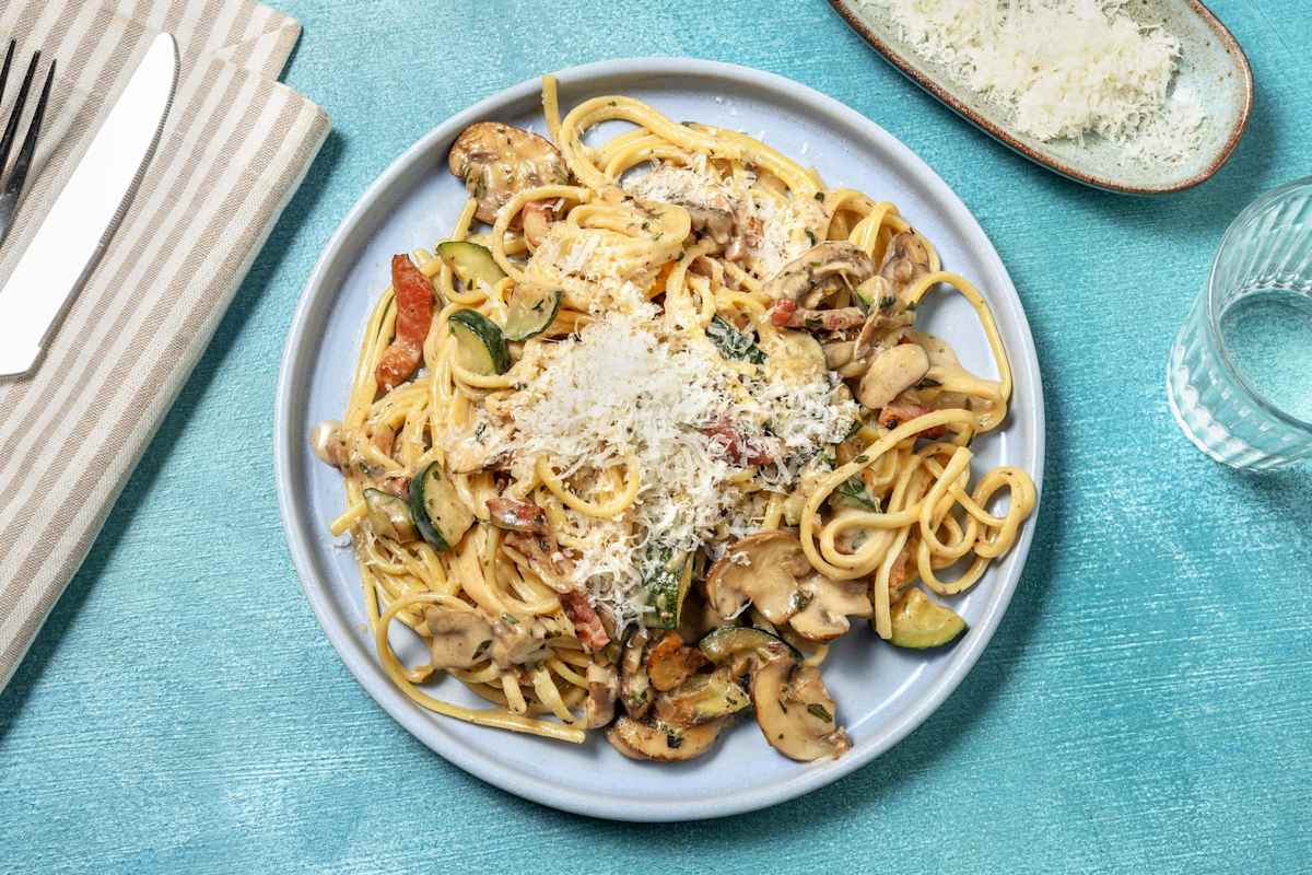 Pronto Bacon and Mushroom Linguine