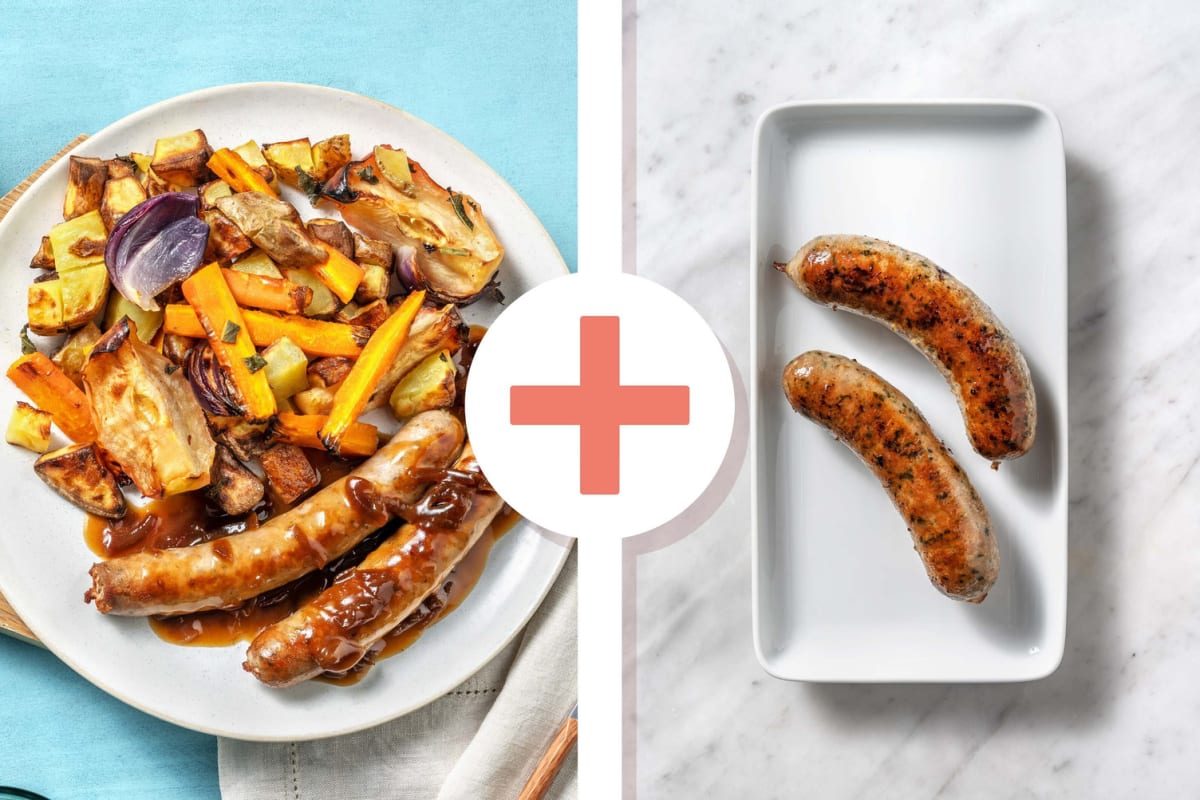 Double Honey Mustard Sausage Traybake