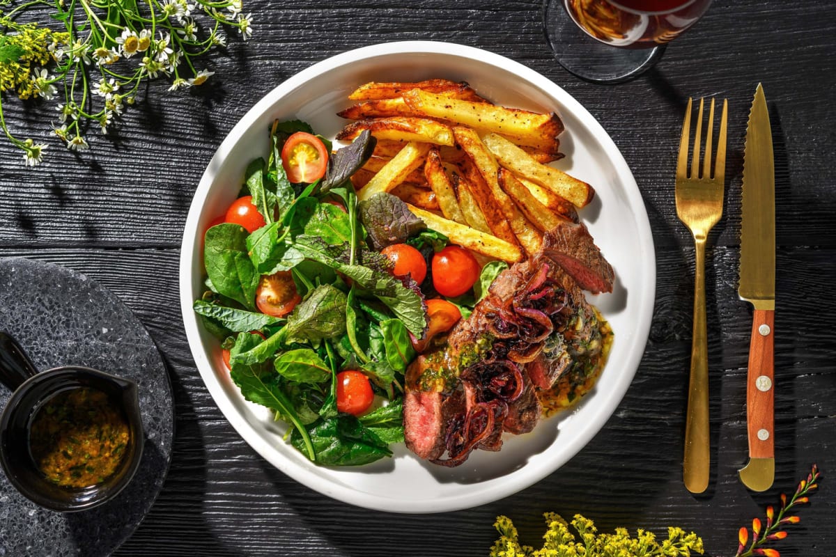 Bio-Rinderhüftsteak mit Cowboy-Butter-Soße