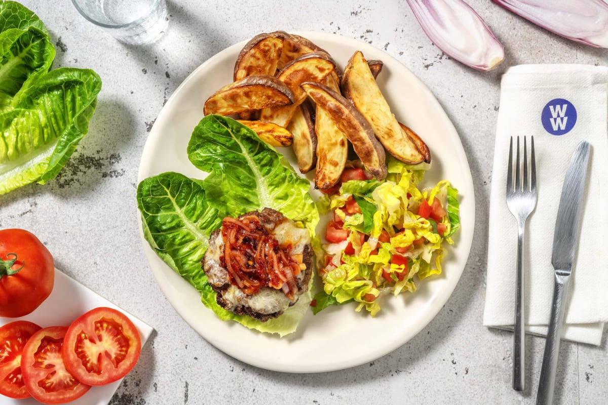 Cheesy Mexican Style Spiced Naked Burger