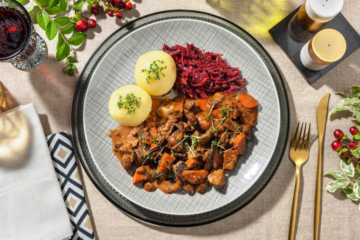 Vegetarisches Maronen-Pilz-Ragout