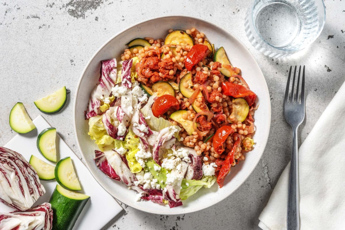 Couscous perlé au chorizo et à la courgette