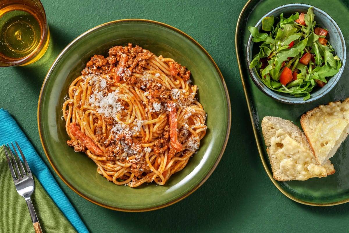 Ultimate Beef and Bacon Spaghetti Bolognese
