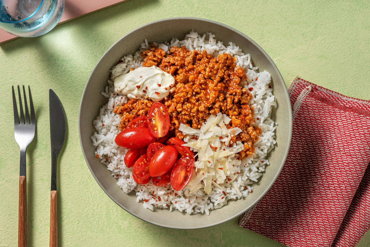 Pork Chilli and Rice Burrito Bowl Recipe HelloFresh