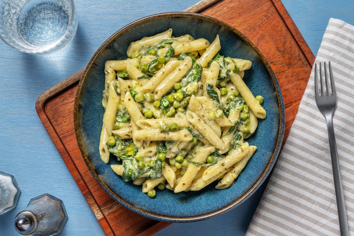 Pronto Pesto Bacon Pasta Verde