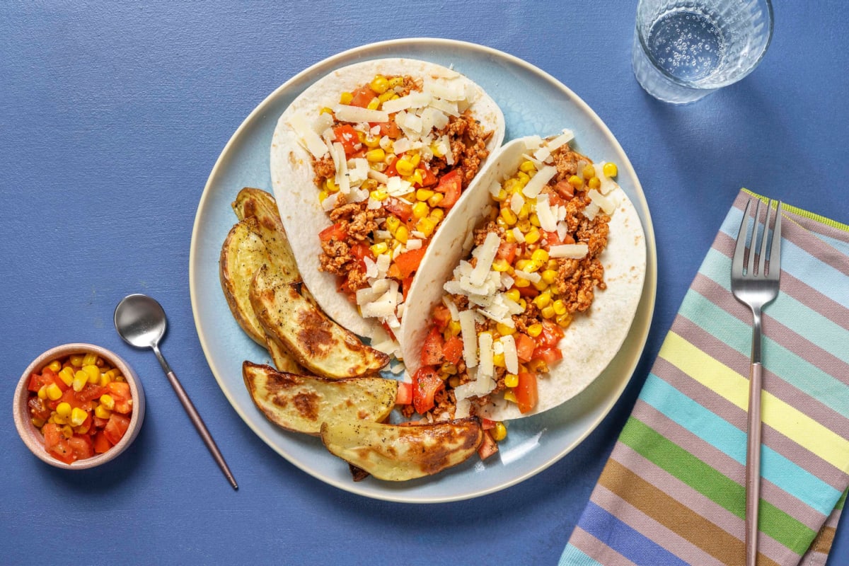 Chipotle Pork Tacos and Wedges