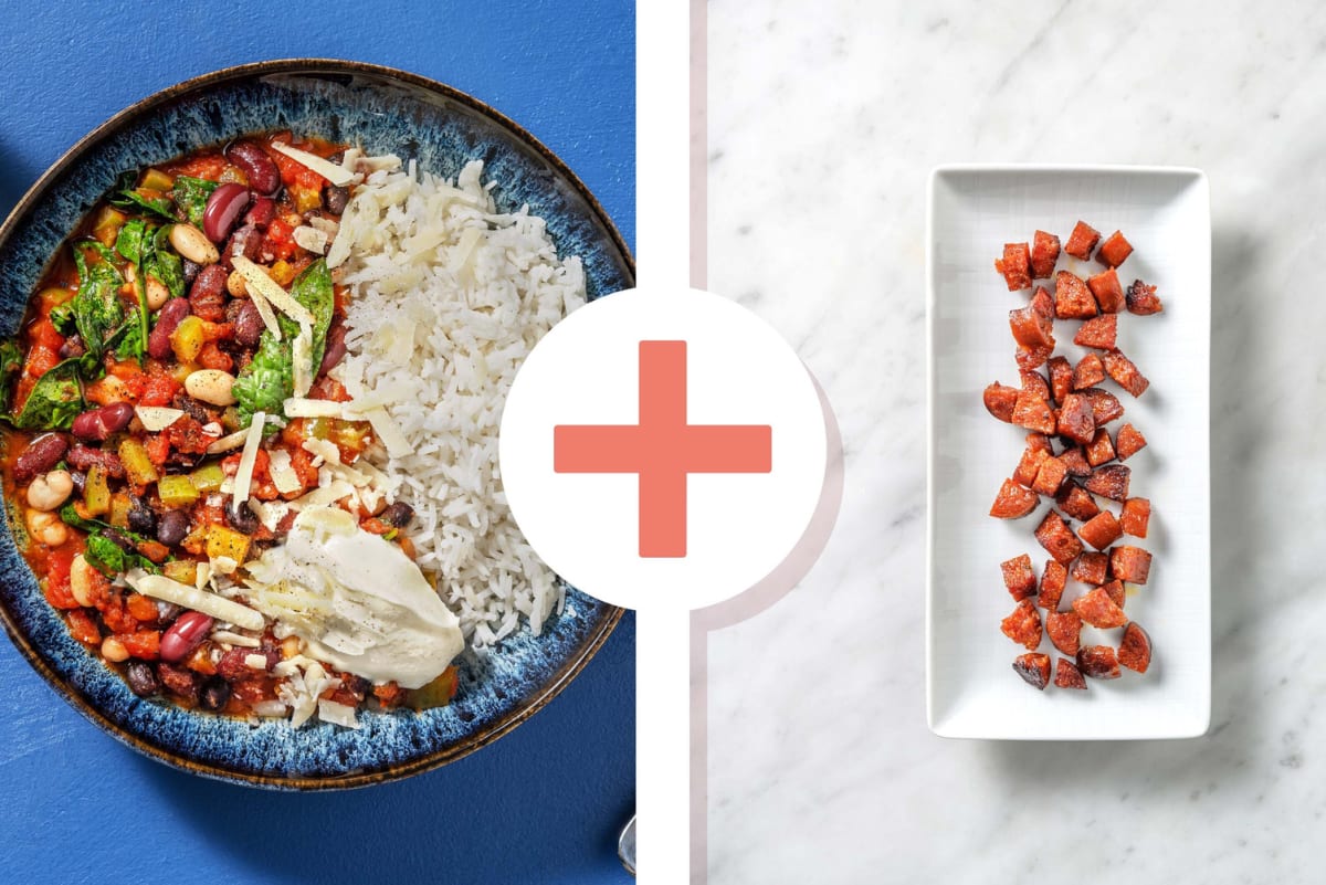Speedy Beany Chorizo Stew