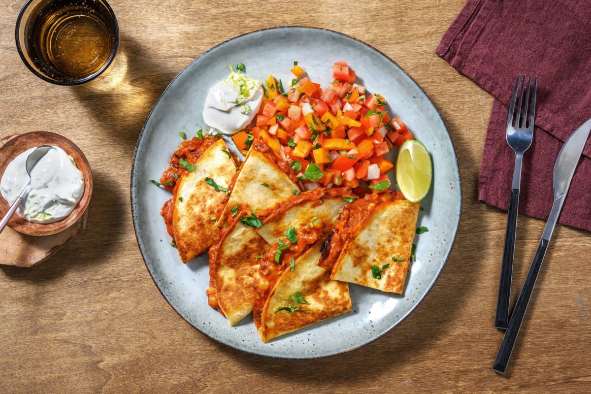 Mexican-Spiced Turkey Quesadillas