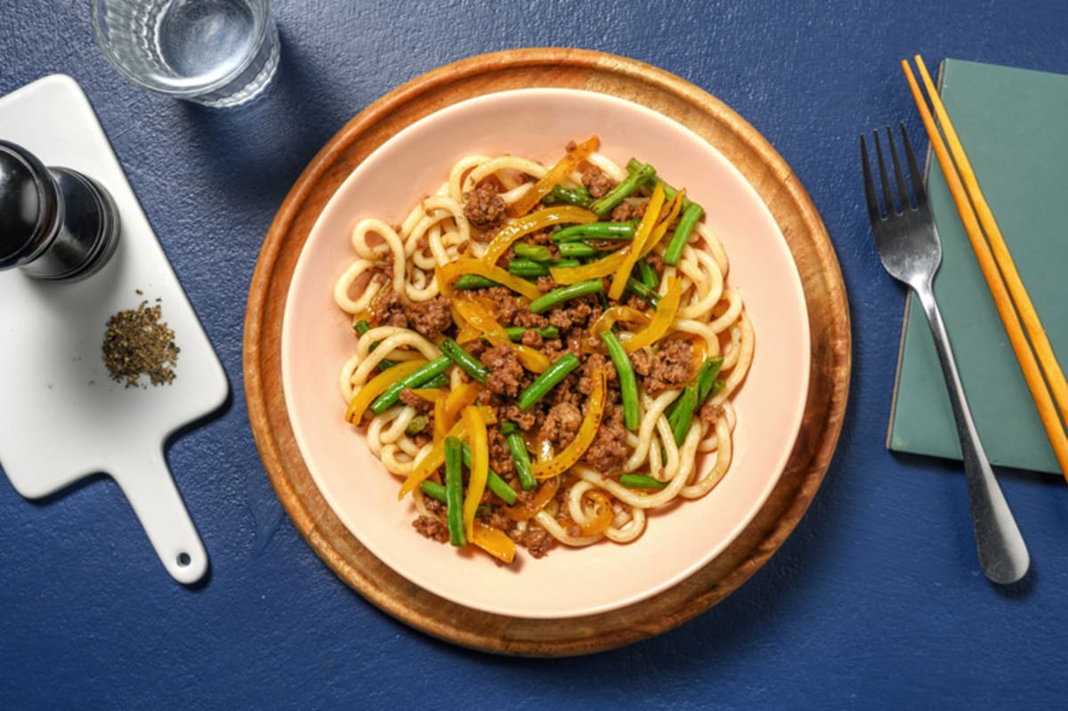 Garlic and Ginger Beef Noodles