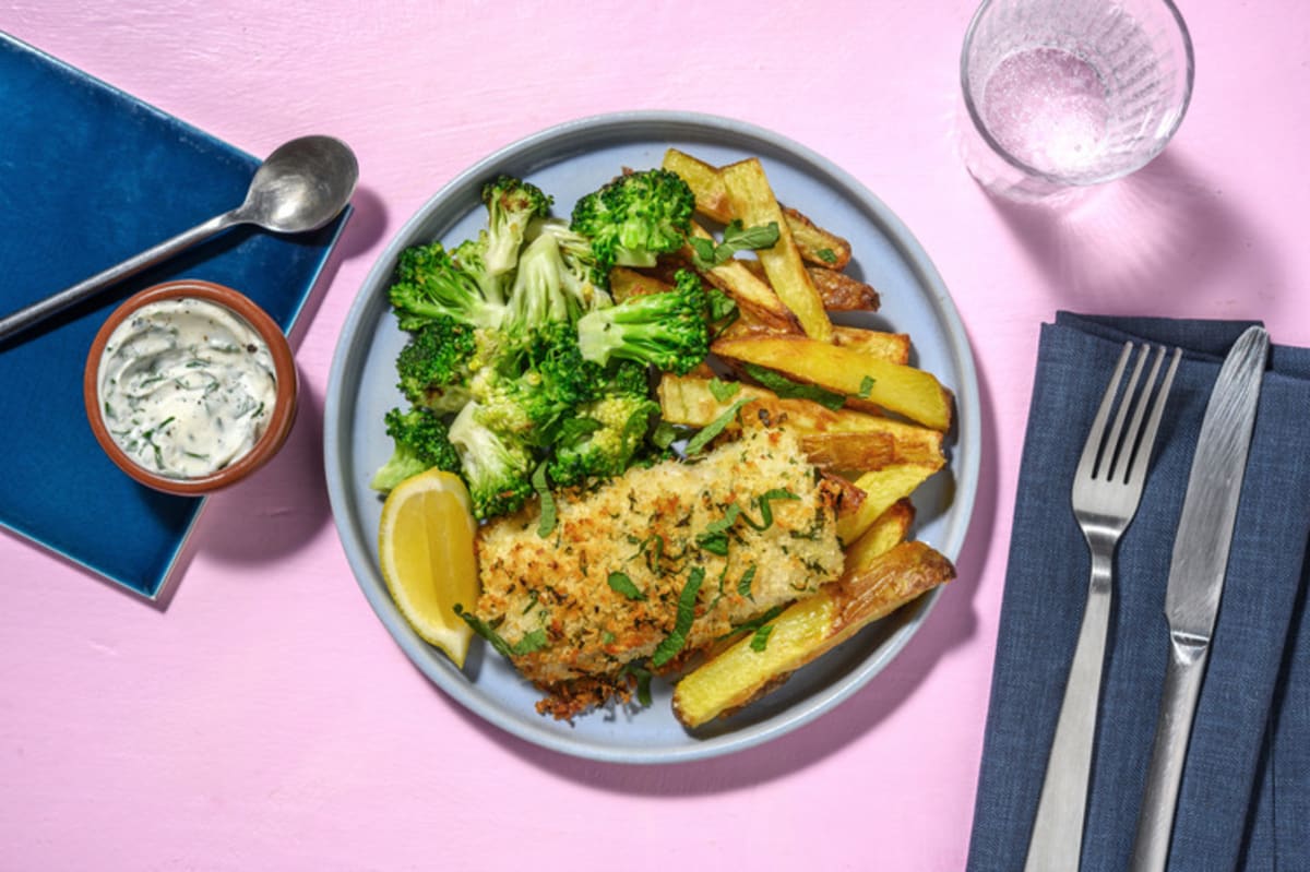 Hake and Twice-cooked Chips