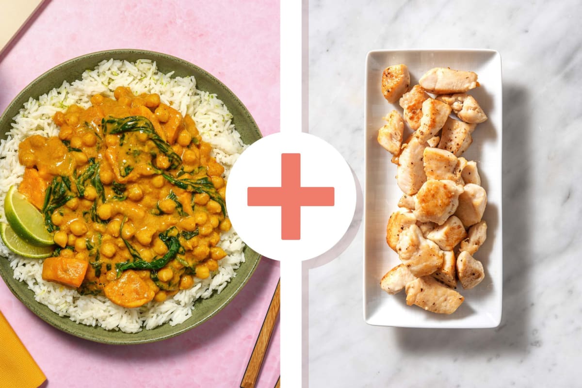 South East Asian Inspired Chickpea and Chicken Breast Curry