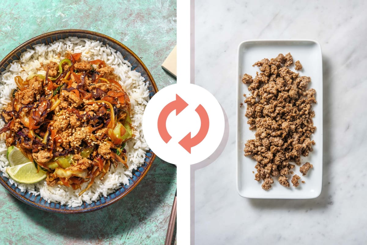 Honey and Toasted Sesame Beef Rice Bowl