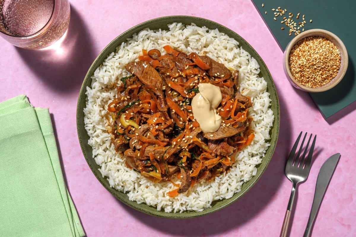 Bowl de bœuf & légumes à la japonaise