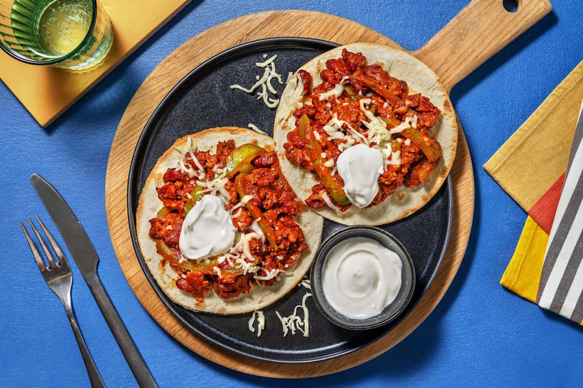 Beef & Bean Tostadas Rapidas