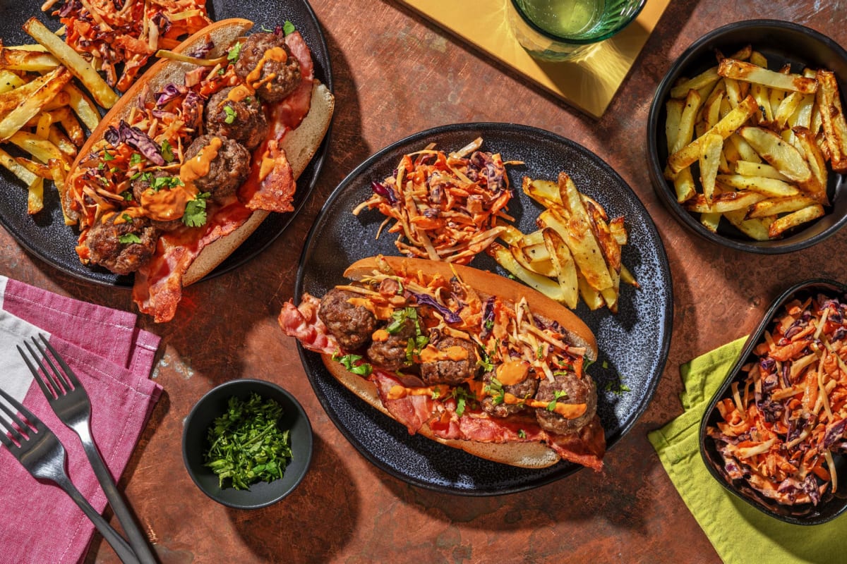 Fragrant Sweet Chilli and Bacon Meatball Sub