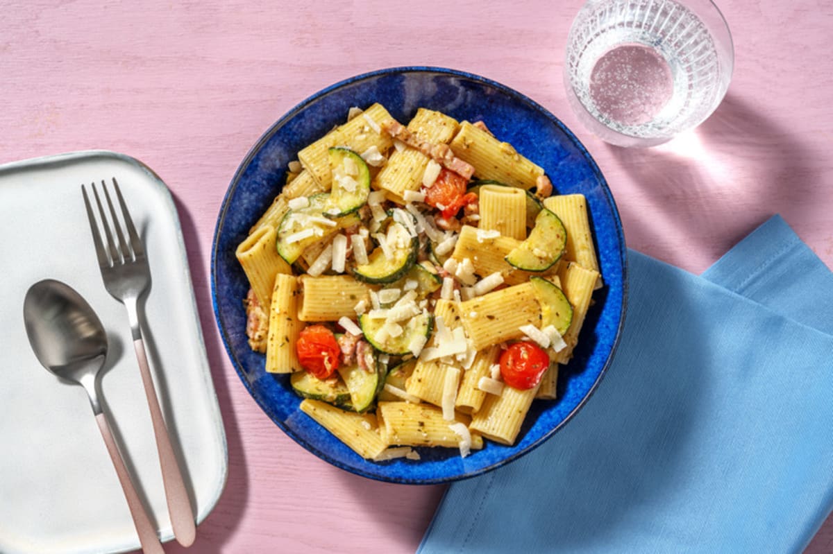 Pesto and Bacon Pasta Recipe HelloFresh