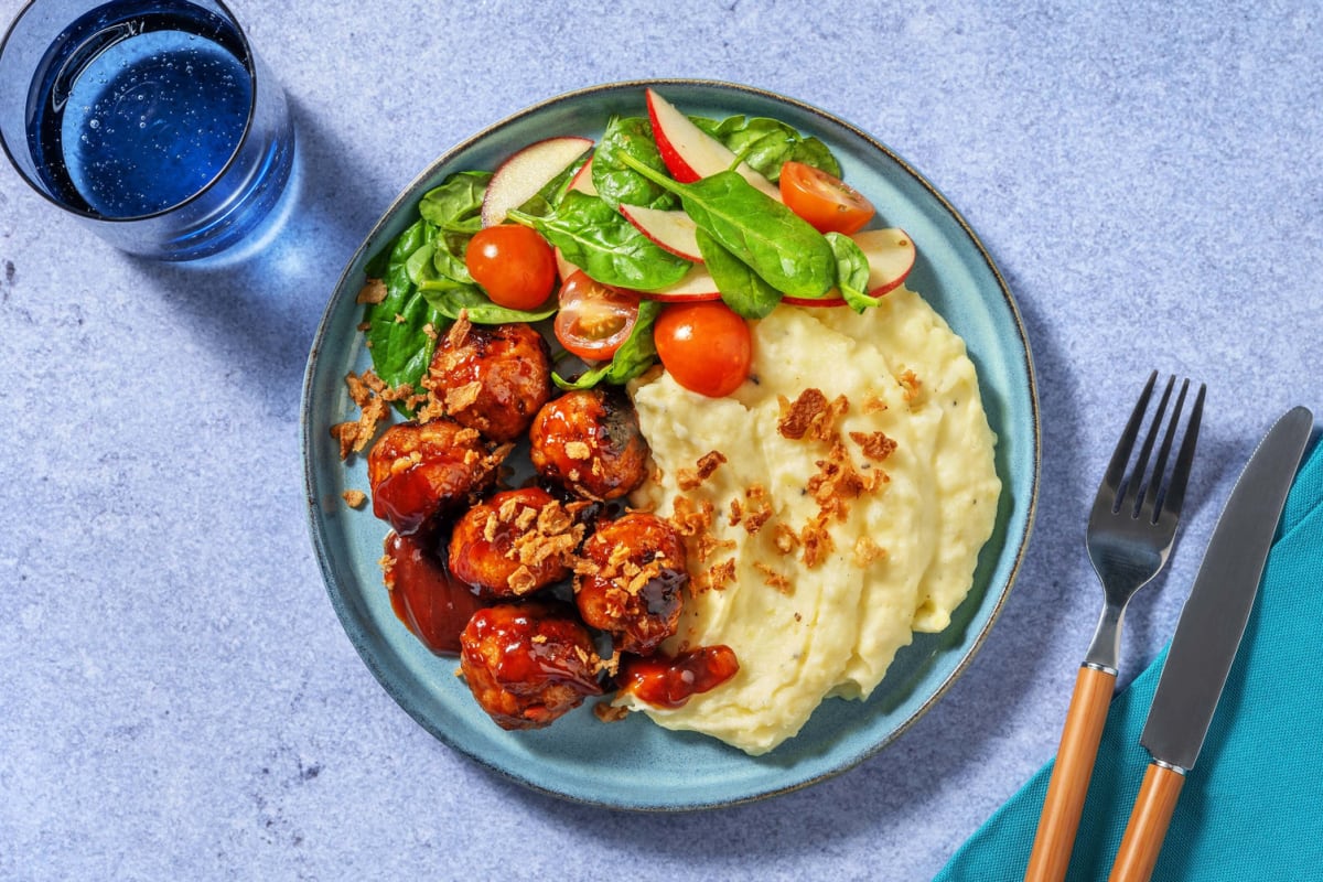 Boulettes BBQ de porc et à la pomme