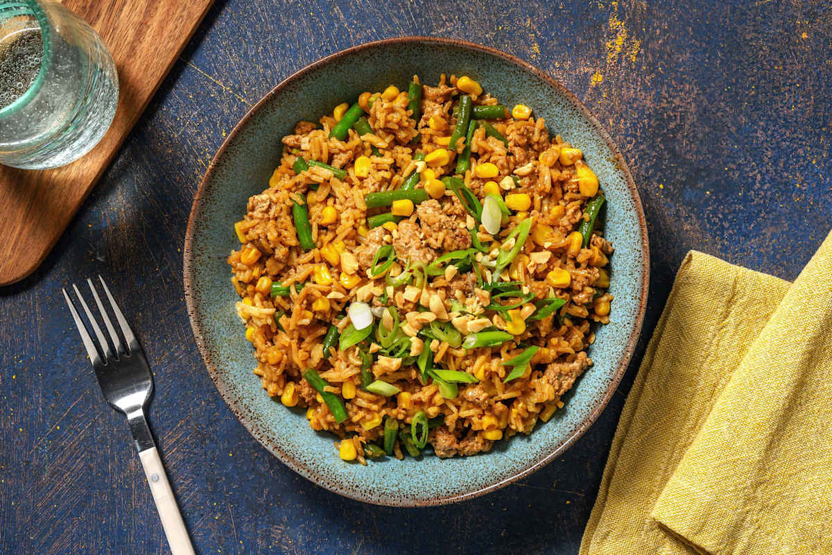 Spiced Honey Garlic Pork Fried Rice