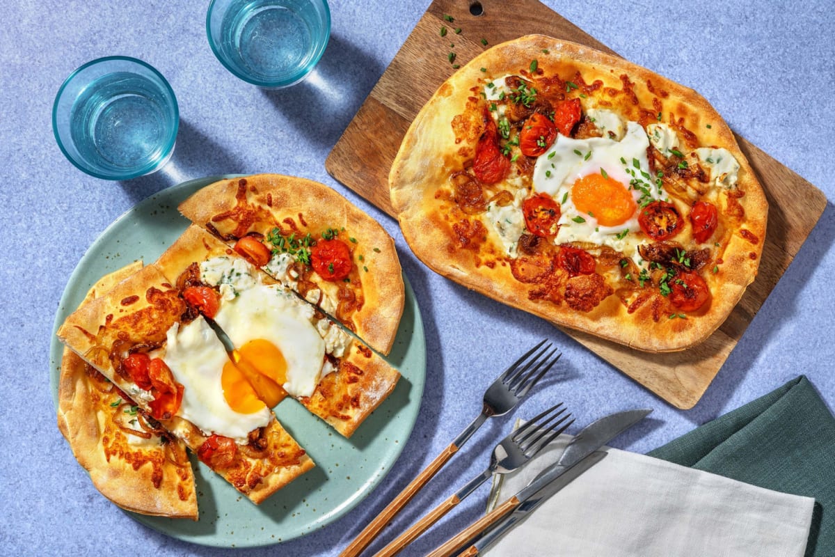 Cheesy Breakfast Pizzas