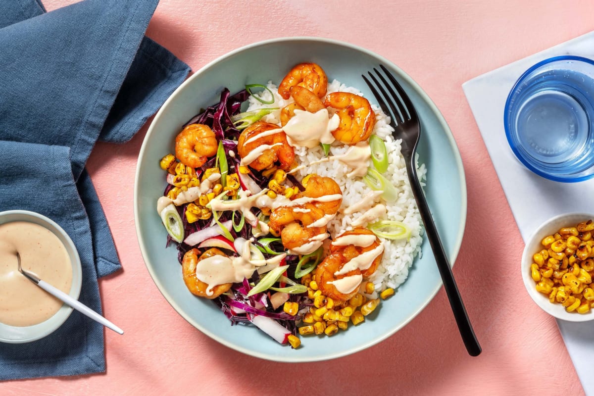 Warm Shrimp Poke Bowls