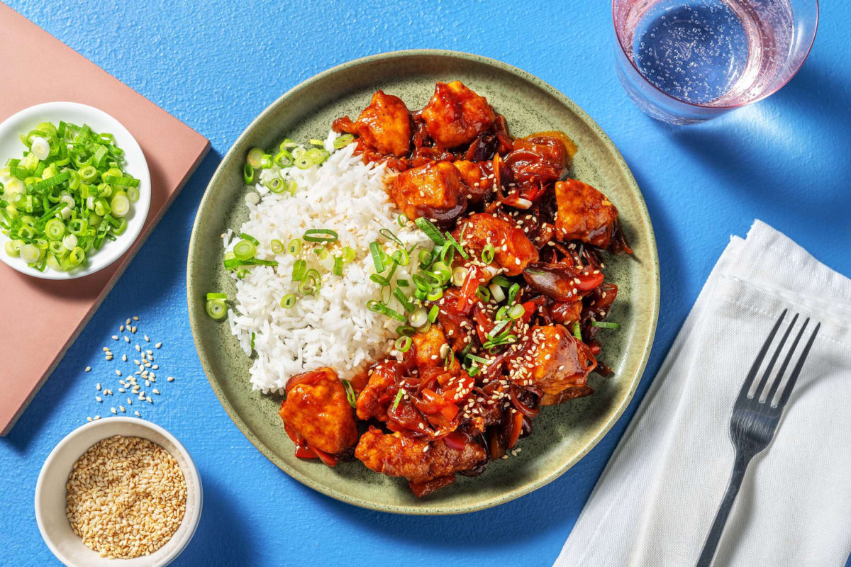 Sweet and Sticky Chicken on Rice