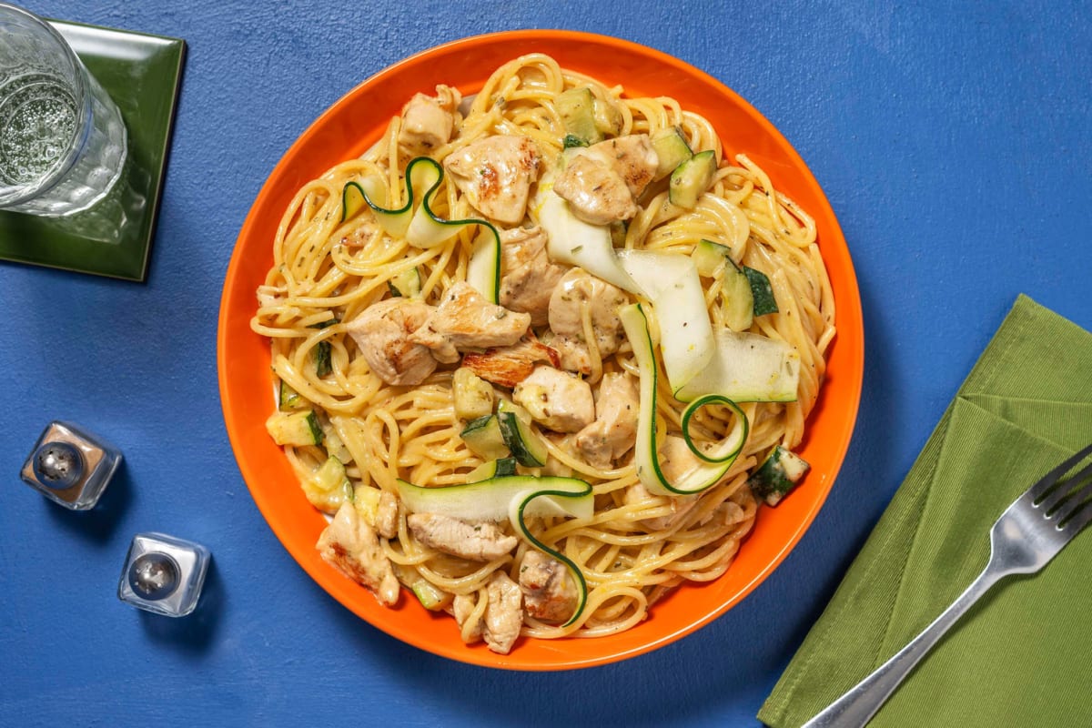 Creamy Rosemary Chicken Spaghetti