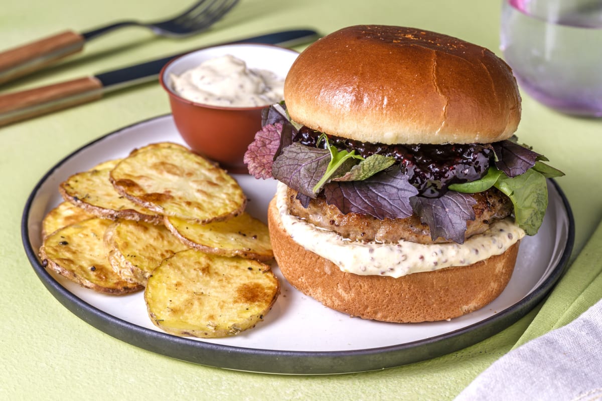 Burgers de bœuf aux bleuets