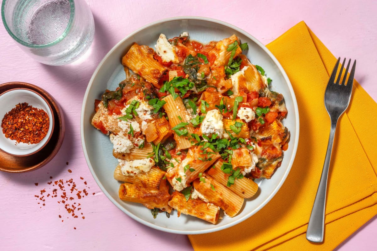 Ricotta Rigatoni Al Forno and Sausage 