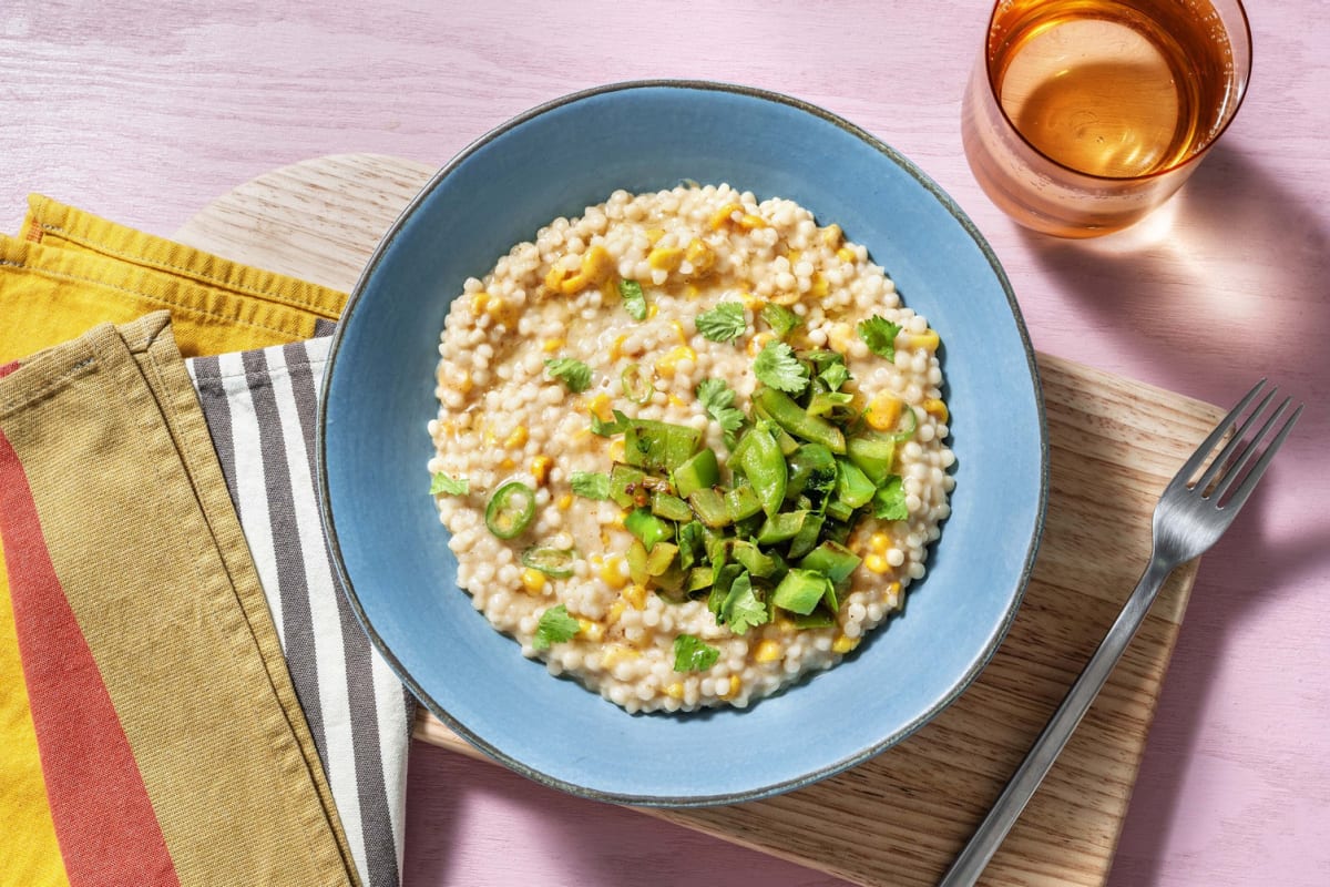 Couscous grosso con mais al formaggio